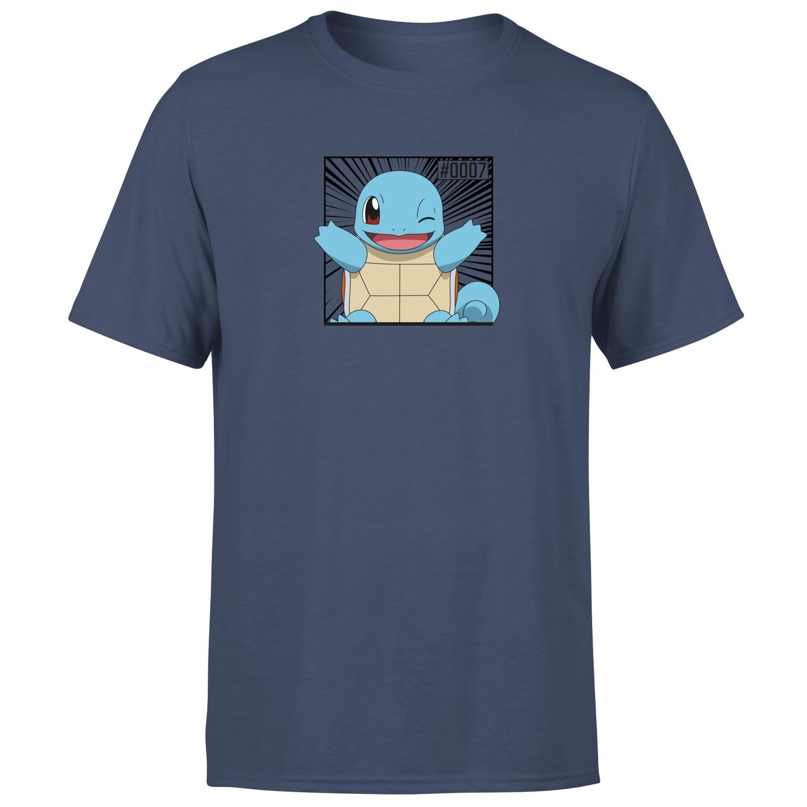 Pokémon Pokédex Squirtle #0007 Men's T-Shirt - Navy - M