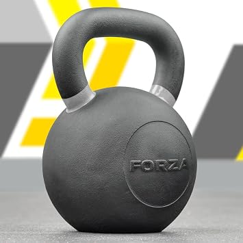FORZA Pro Cast Iron Kettlebells | Powder Coated Grip Weight Training Equipment for Home Gym, Conditioning & Functional Fitness | 4kg to 48kg