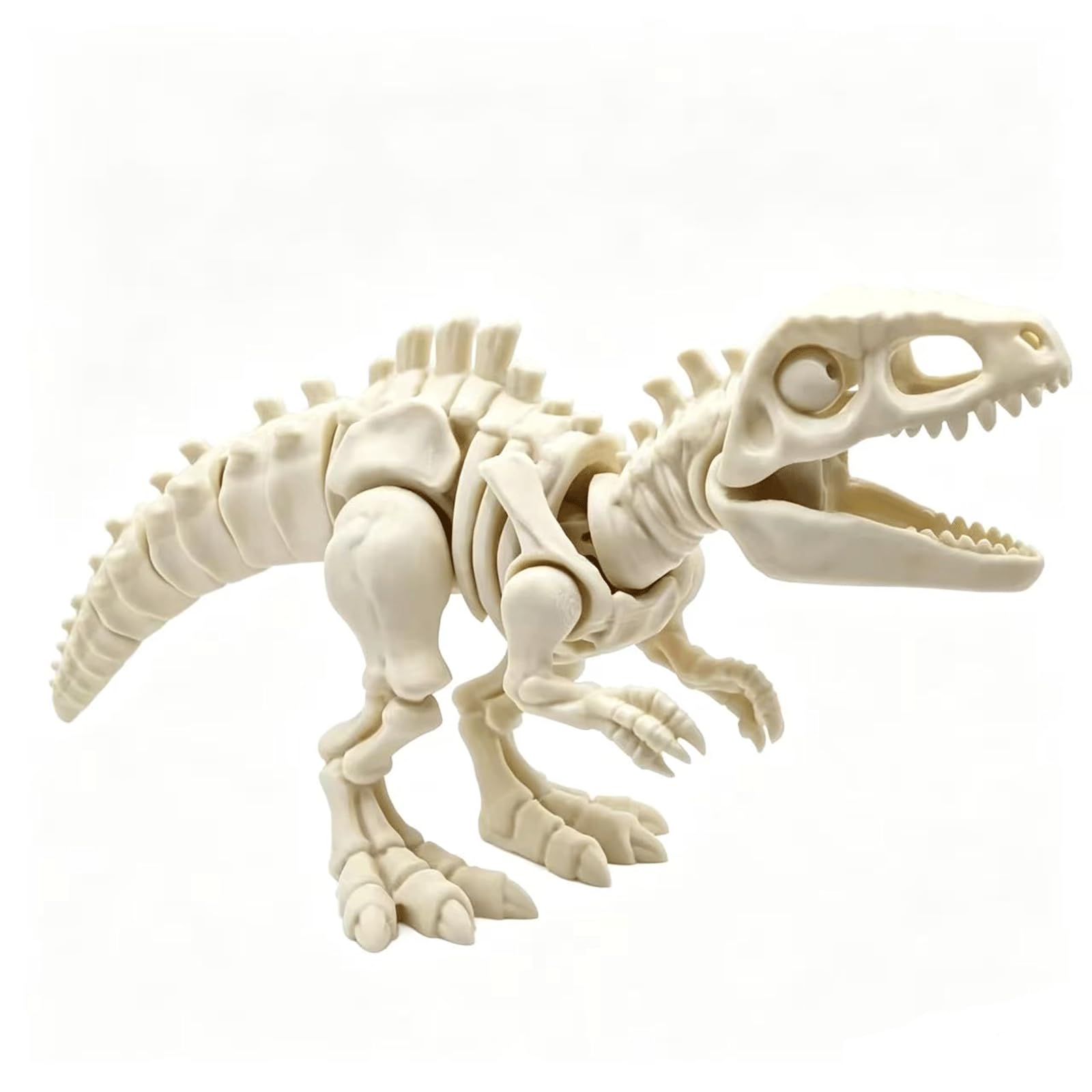 Szkielet dinozaura z nadrukiem 3D, 45 cm, elastyczny, z nadrukiem 3D, ruchomy, na biurko, regał lub do biura