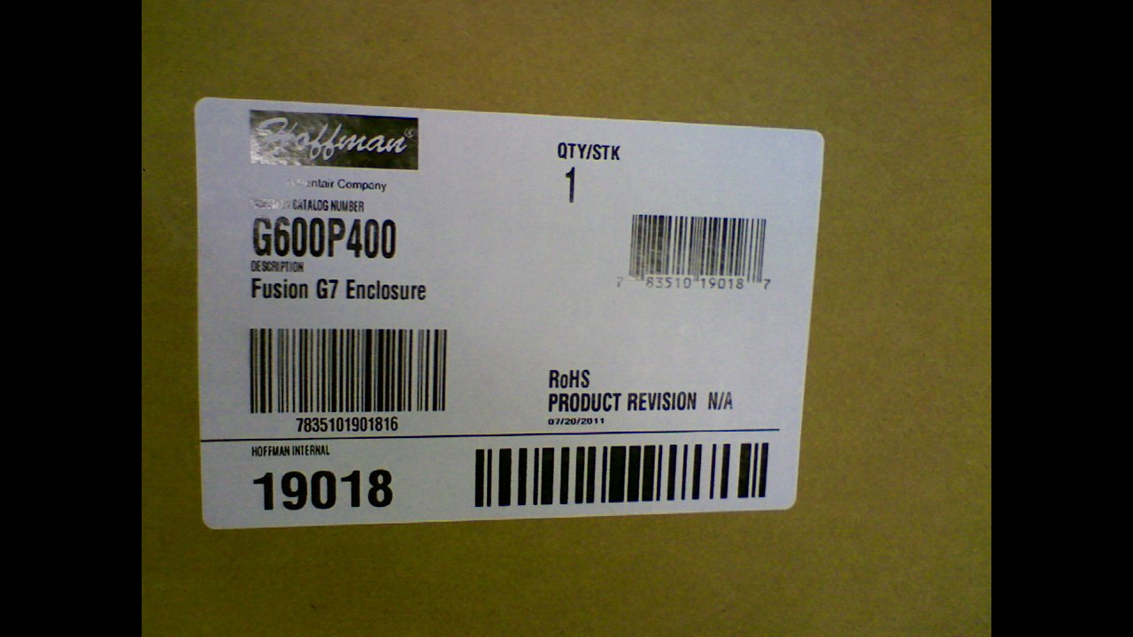 Hoffman G600p400 Fusion G7 Enclosure 600X400mm G600p400