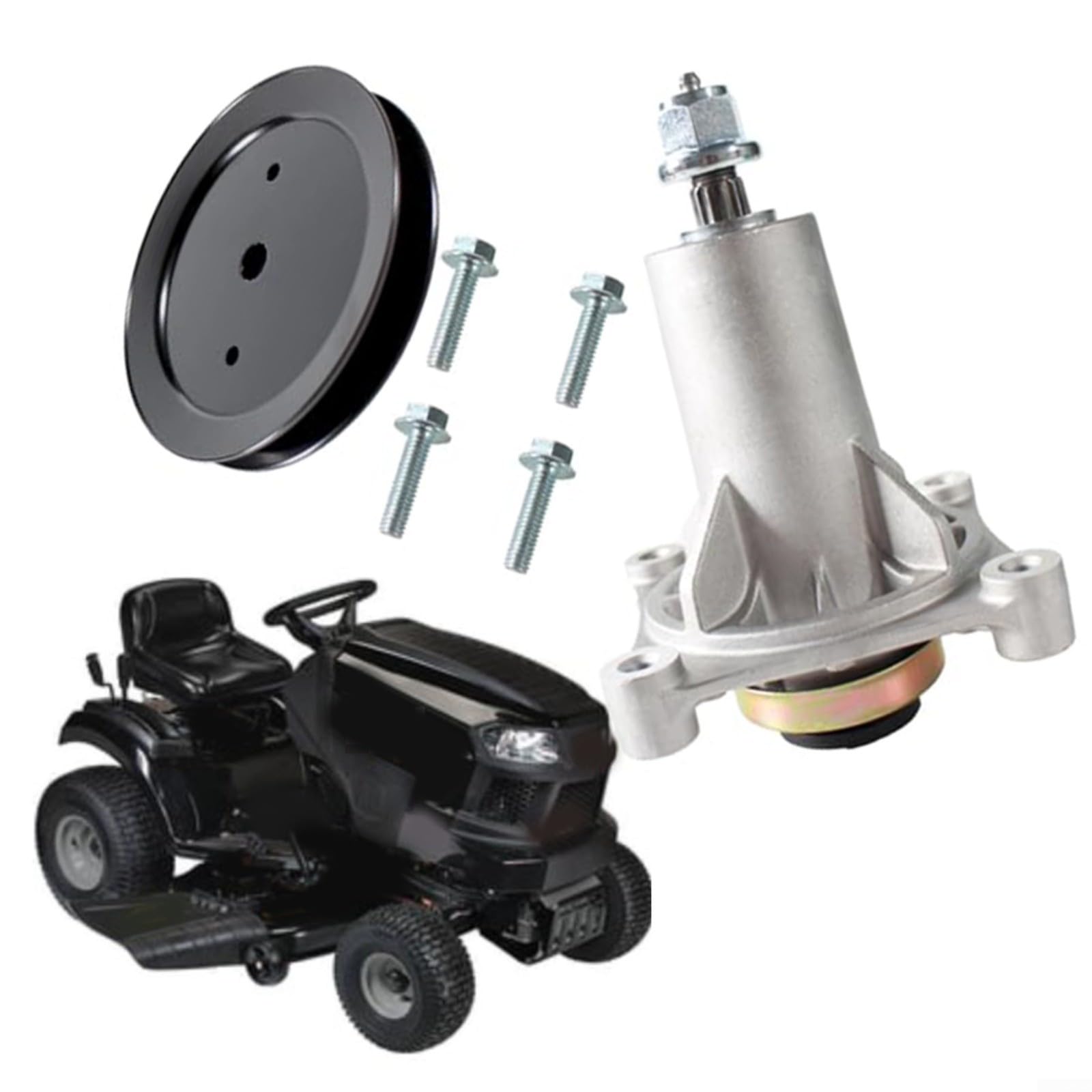Unidad de husillo para tractores Craftsman modelo 917.288672, 917.288673, 917.288700, kit de accesorios de repuesto para cortacésped para un mantenimiento eficiente y un rendimiento óptimo en el