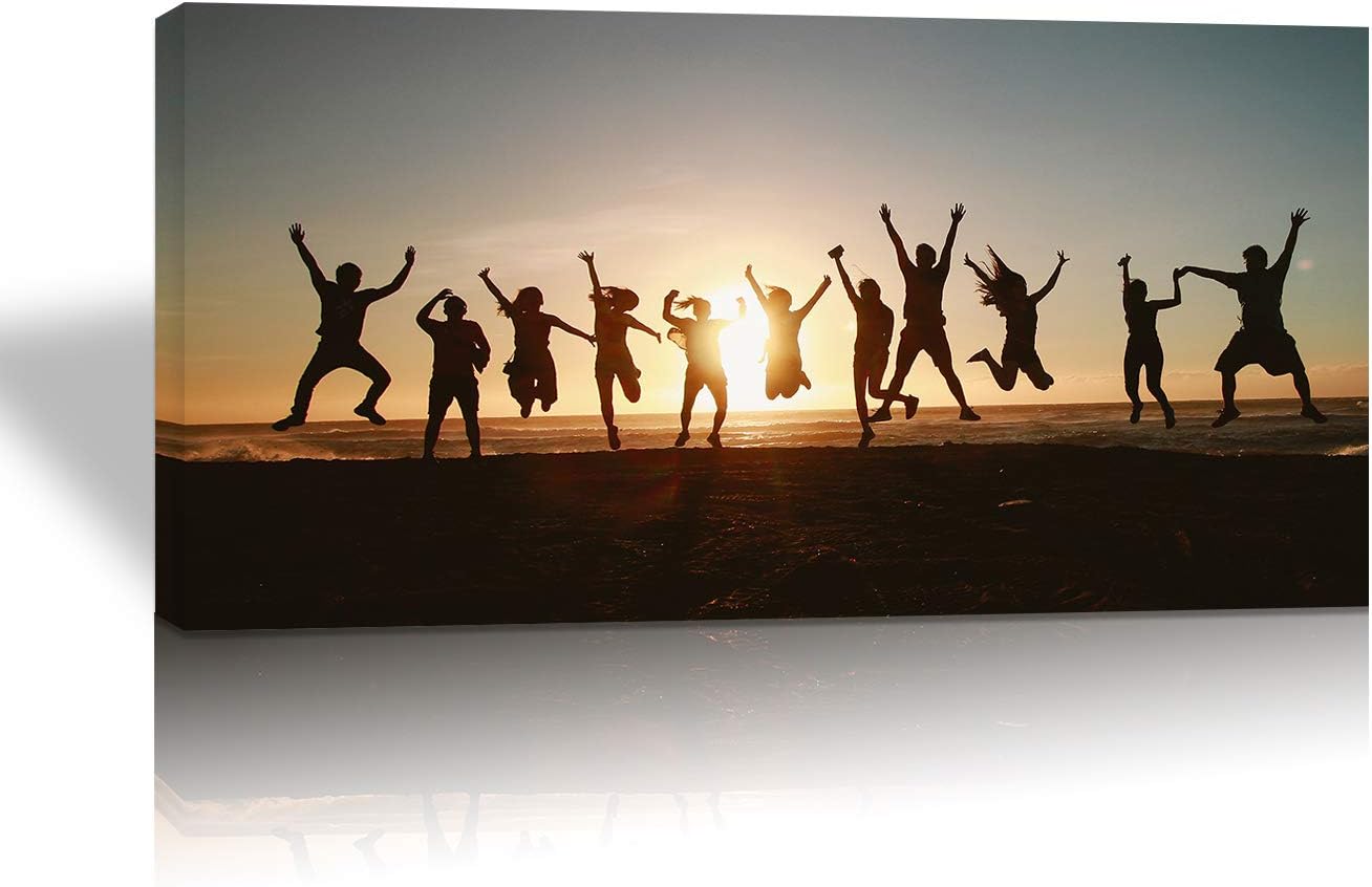 Looife Custom Canvas Photo Prints - Personalized Wall Art from Your Picture - 1.5" Solid Wood Frame,Framed 40x20 inch - Ready to Hang for Living Room, Bedroom, Wedding, Gift