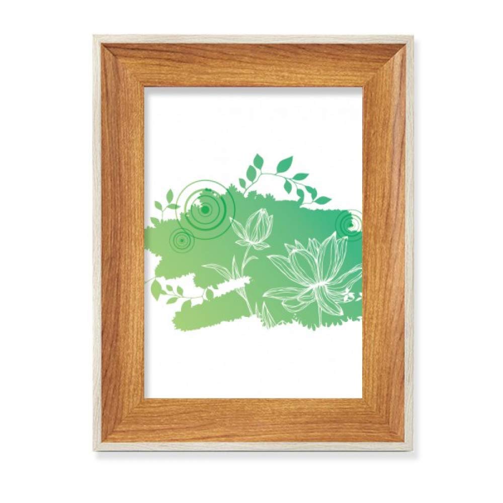 Tableau art peinture fleur de lotus cadre photo en bois bureau affichage