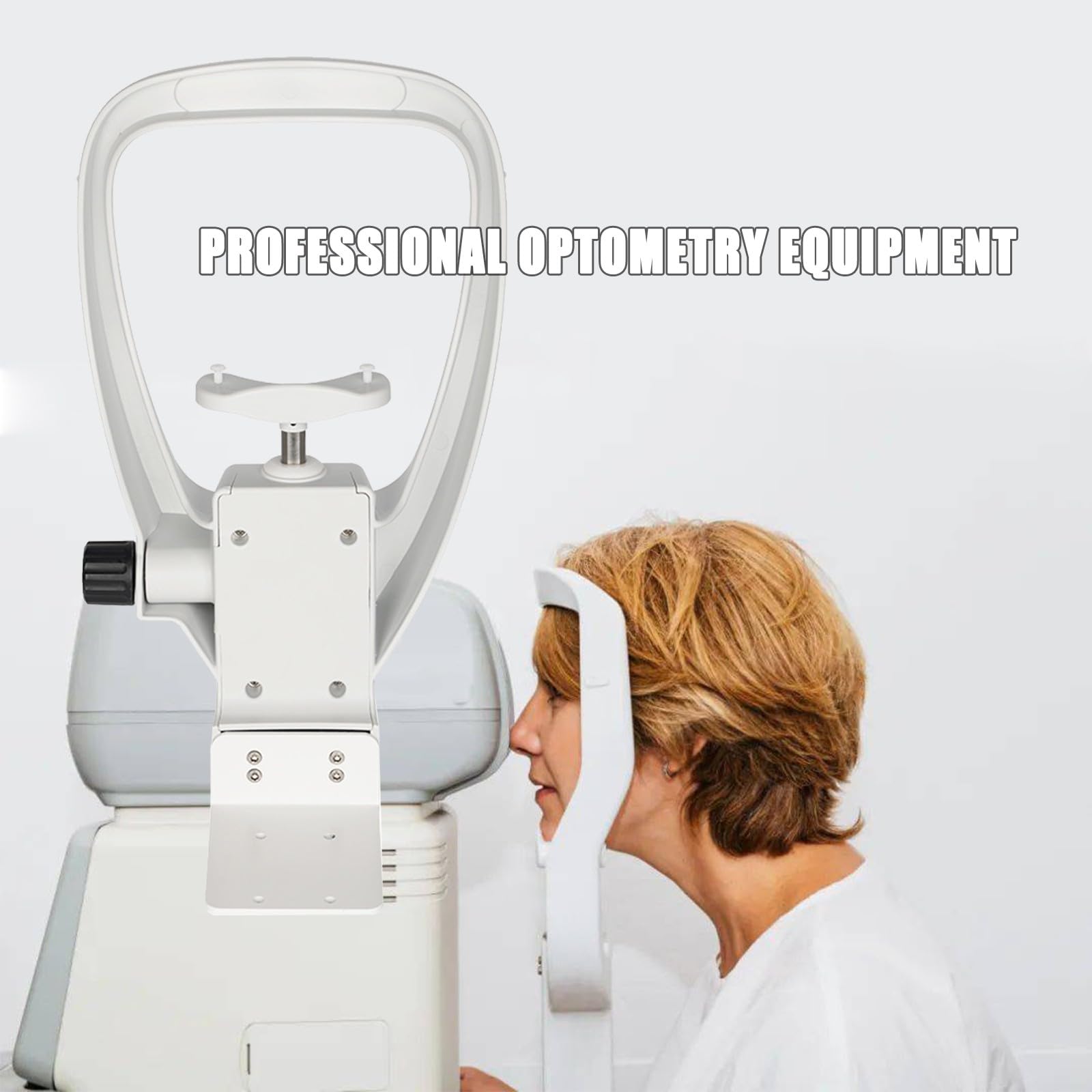 Accessori per optometria per Supporto Frontale, Staffa di Sollevamento per mentoniera con manopola di Regolazione per rifrattometro Automatico, Allenamento per la Vista, Strumento Ottico