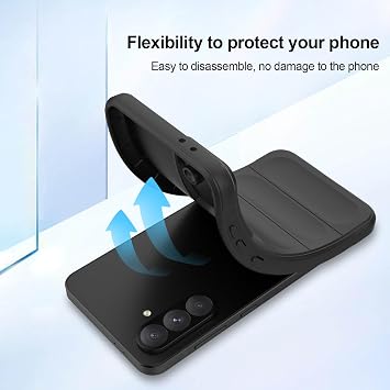 Silicone Case Compatible with Samsung Galaxy A56 5G, Anti-Scratch Microfiber Lining, Shockproof Case with Camera Protection, Black