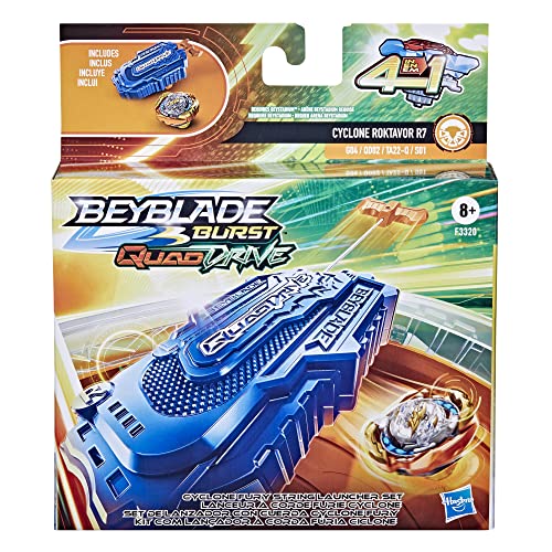 Beyblade F3320 Burst Quaddrive Cyclone Fury String Launcher Set thumb #2
