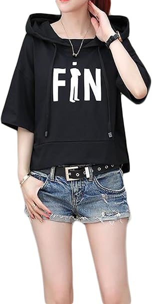 Amazon Bscoolショート フートtシャツ レディース 夏 ゆったり ｔシャツ 韓国ファッション トップス ストリート Tシャツ カットソー 通販