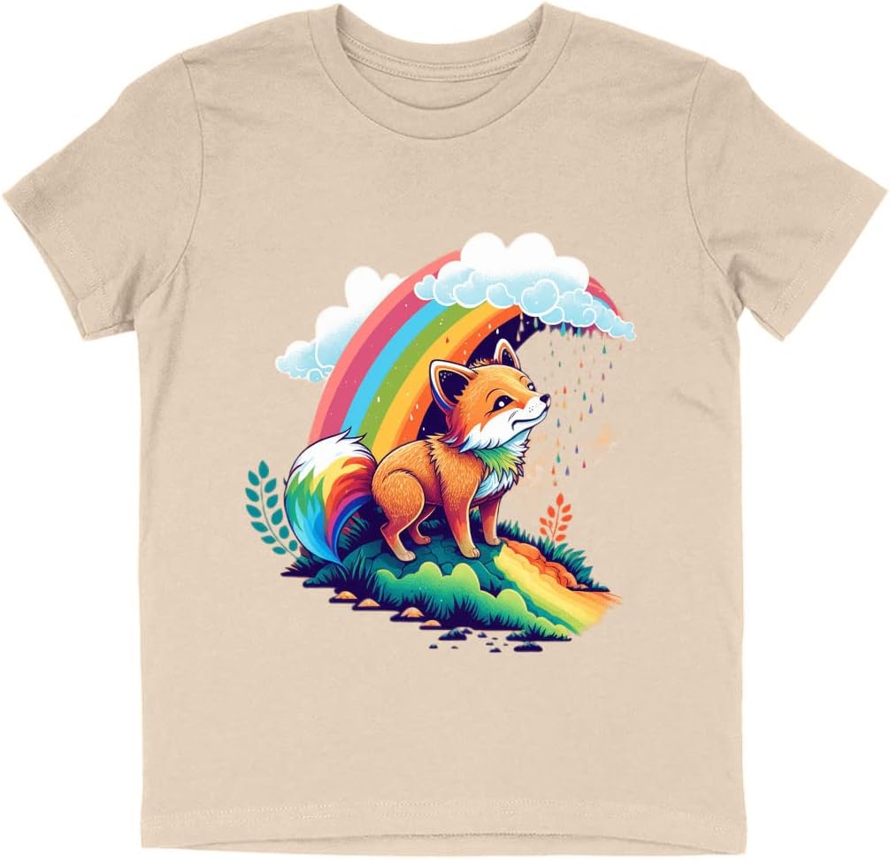 Fox Graphic Kids' T-Shirt - Cartoon T-Shirt - Animal Tee Shirt for Kids