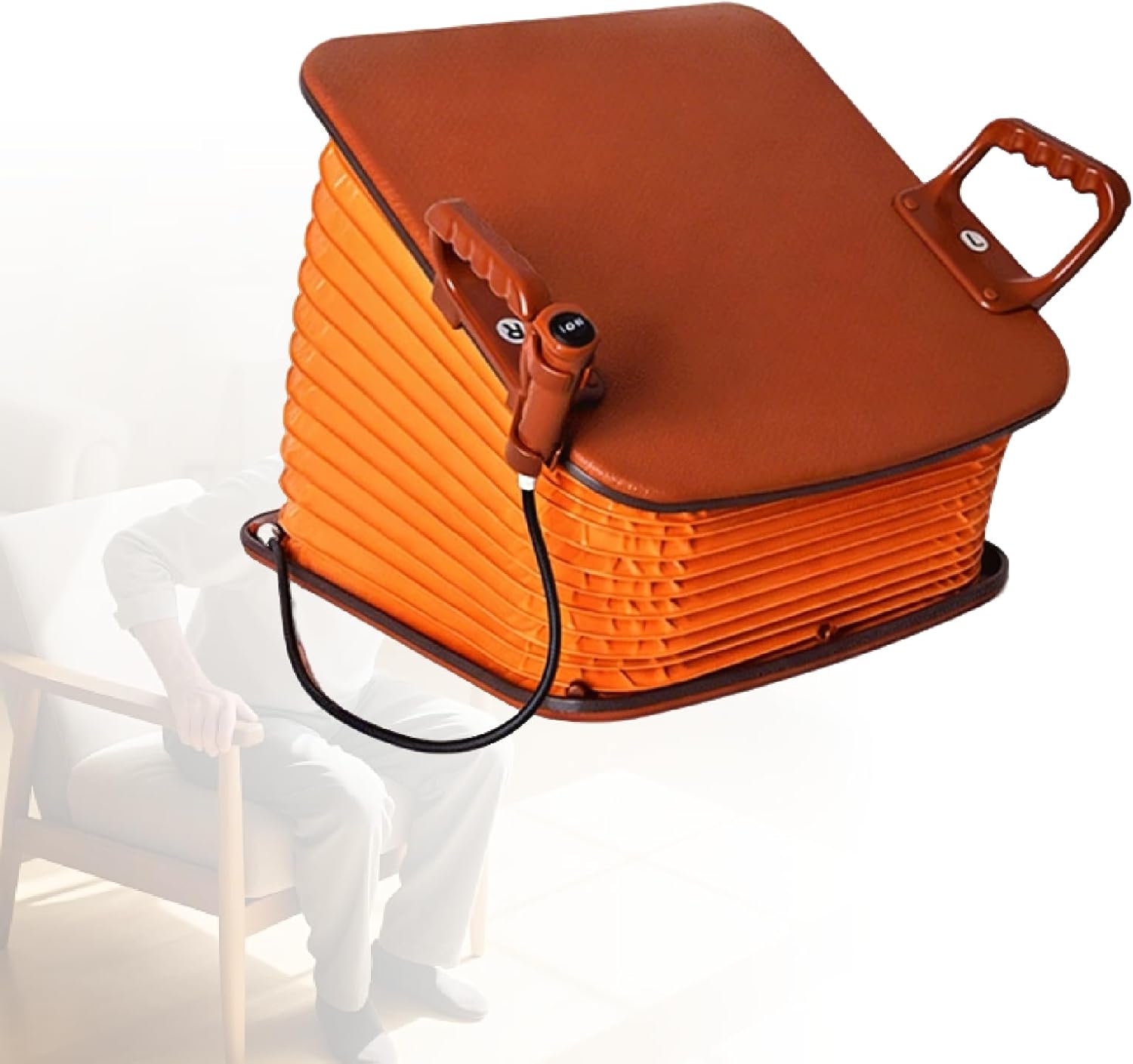 Portable Electric seat Cushion, Suitable for The Elderly and Disabled, one-Button Lifting and lowering Mobility aid. Socket-Style