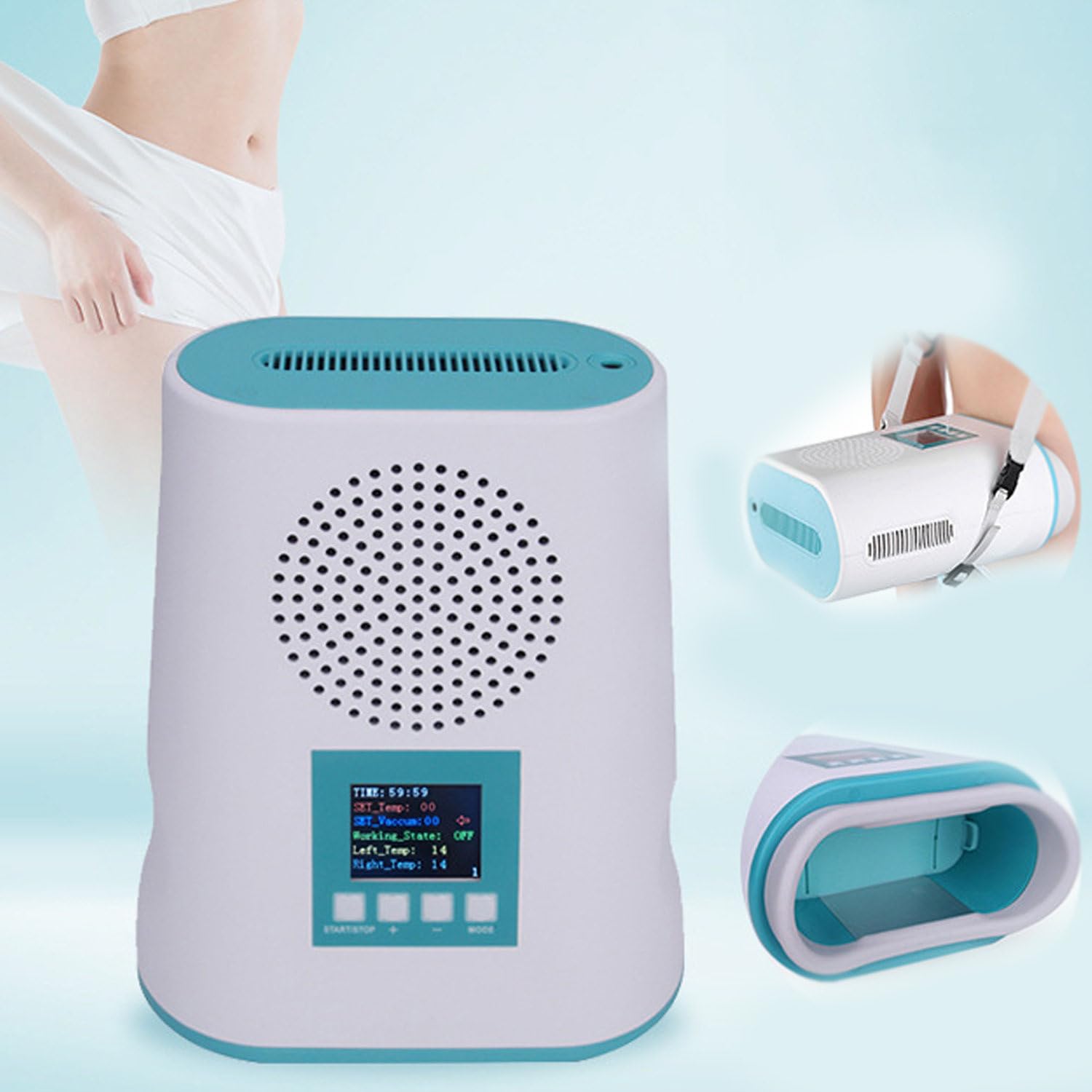 Qiang Fett Einfrieren Kryolipolyse Professionelle Abnehmen Maschine Körper-Kryolipolyse-Vakuum für Gewichtsverlust,Fett Abbau,Cellulite verringern,Körperformung
