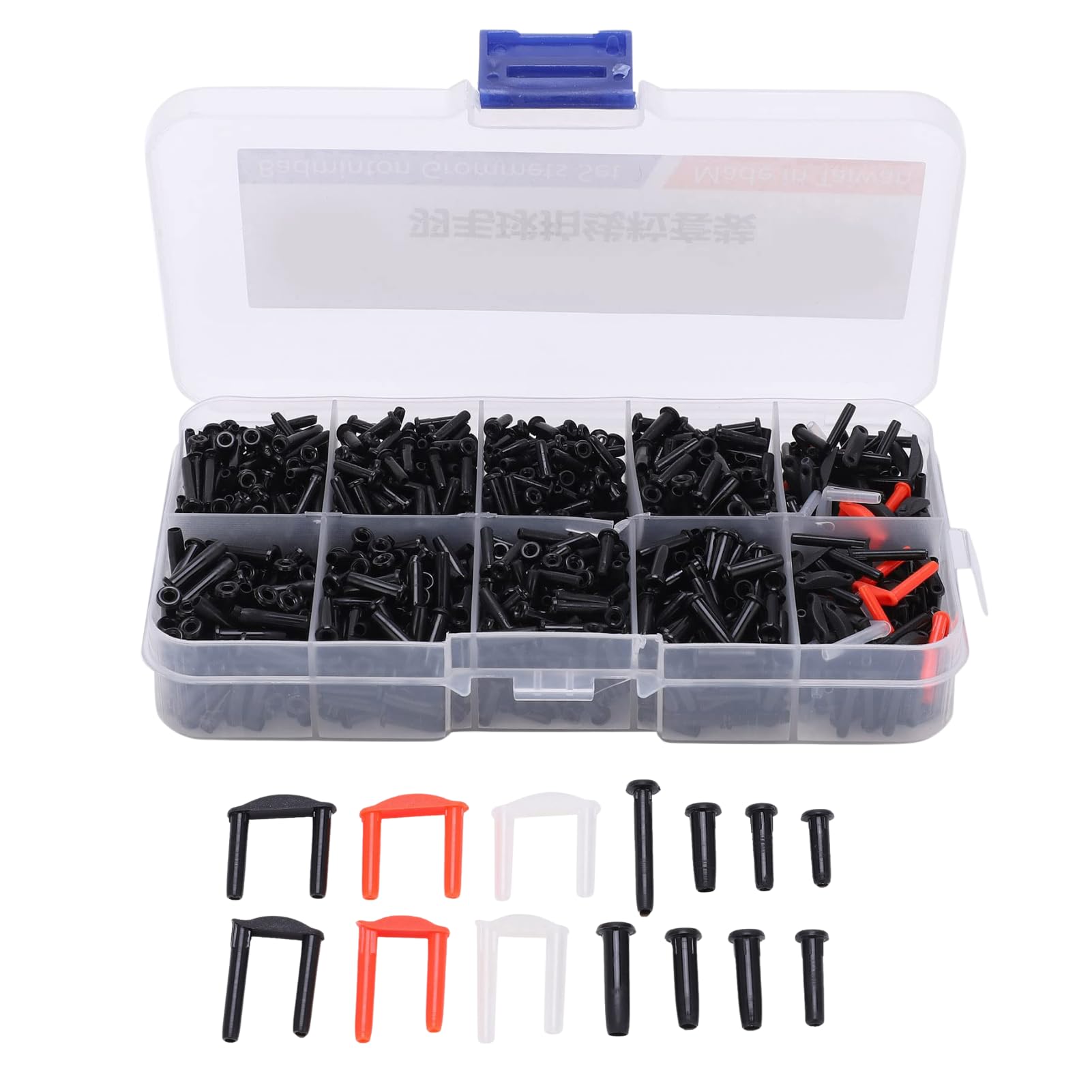 Set di Occhielli da Badminton Powerti Nylon Badminton Racchetta Strumenti per Incordare Parti di Riparazione per Racchetta da Badmintons