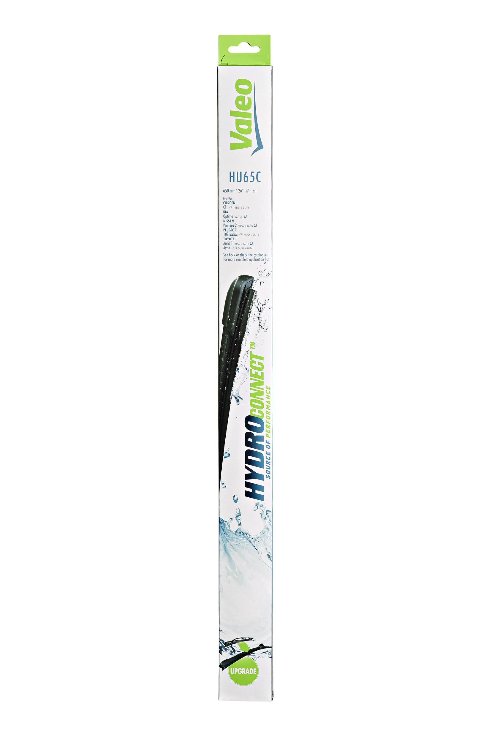 Valeo Hydroconnect Upgrade Silecek Nissan Micra V (2019 ve sonrası), Suzuki SX4 S-Cross (2013-2022), Toyota Auris (2009-2012) (650 MM) 578583