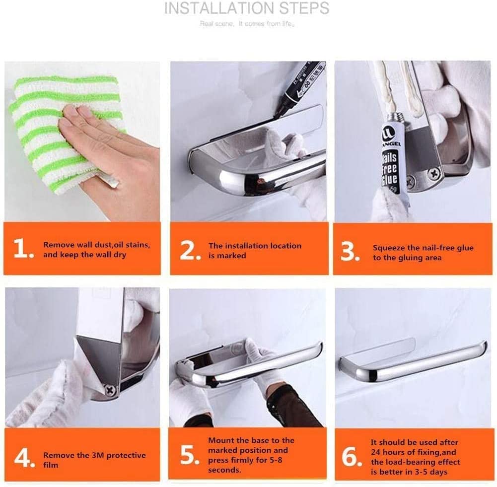 Toalleros de Baño Toallero De Acero Inoxidable Montado En La Pared para Balcón Cocina Baño para Colgar Toallas
