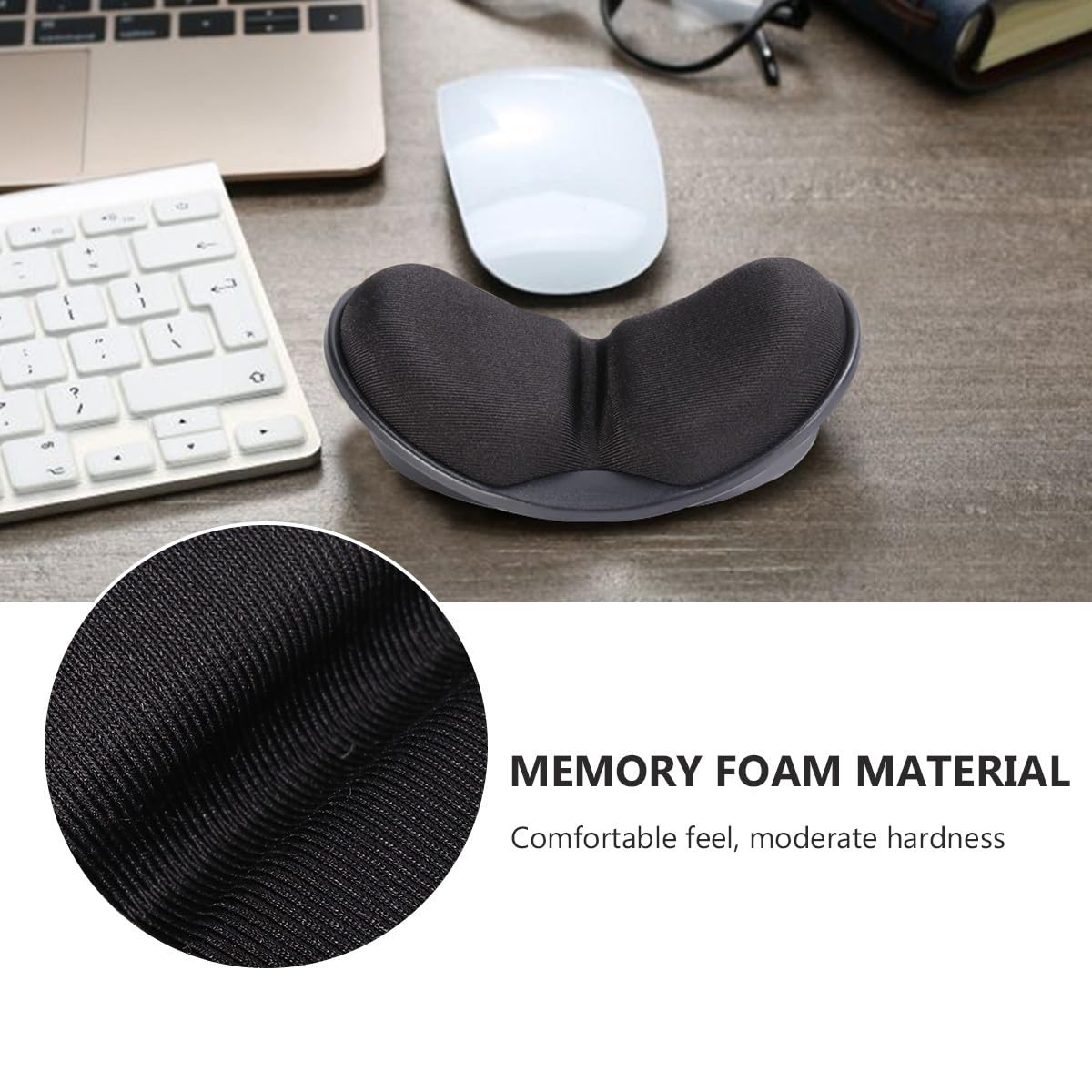 3pezzi Per Mouse Poggiapolsi Memory Foam Per Tastiera Design Per Comfort e Riduzione Affaticamento Per
