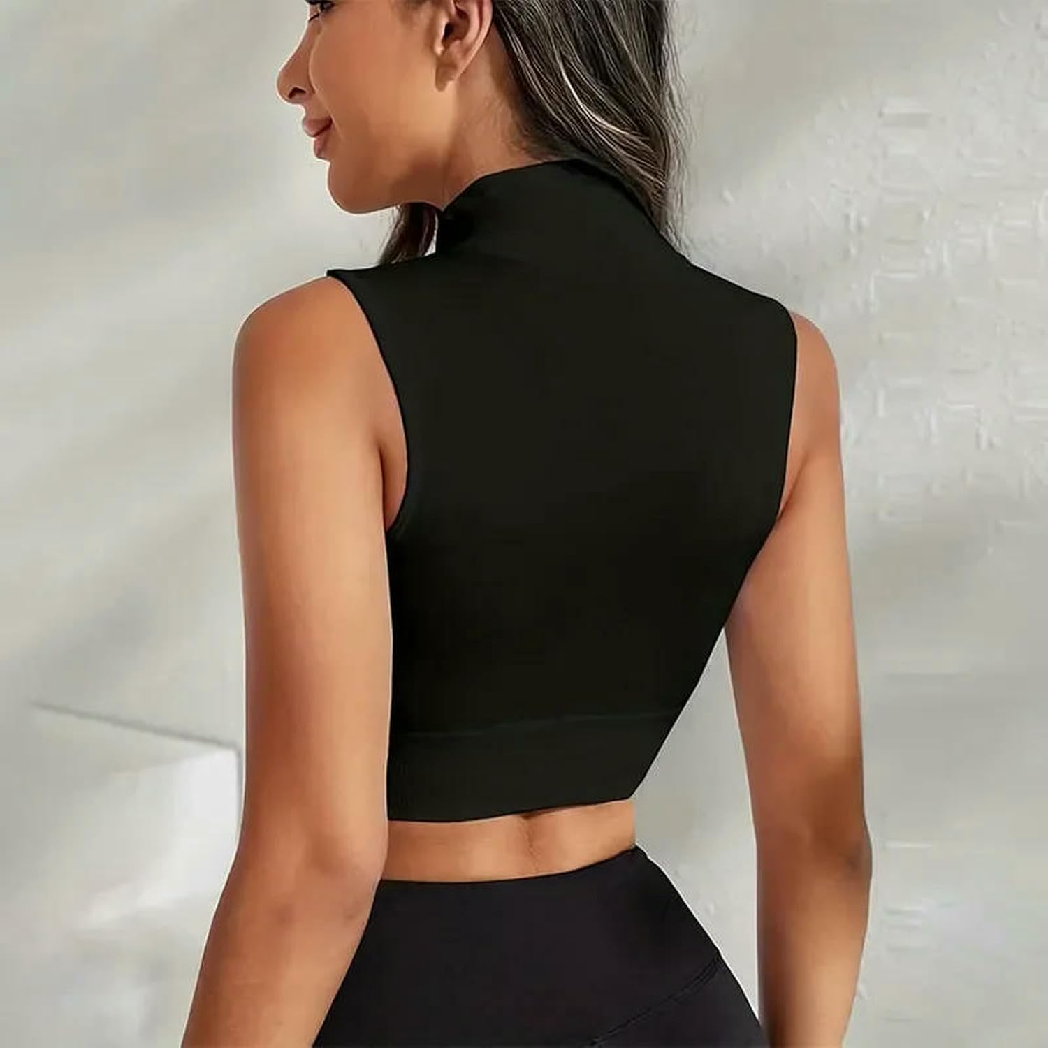 Summer Sports Outdoor Quick-Drying Clothing Yoga Clothes Zipper Seamless Vest Fitness Cycling Top