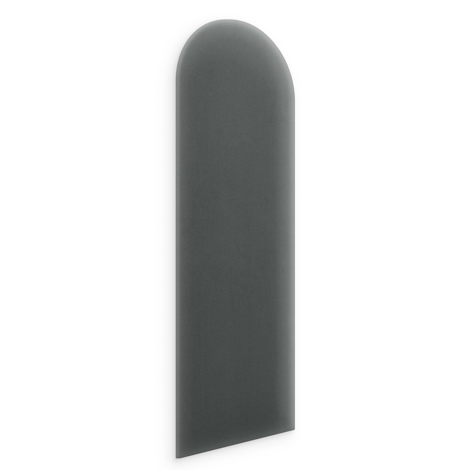 murando - Wall cushion as a headboard for a bed Oval Velvet Premium 80x20 cm - Padded wall panel wall decoration for bedroom living room children's room - graphite