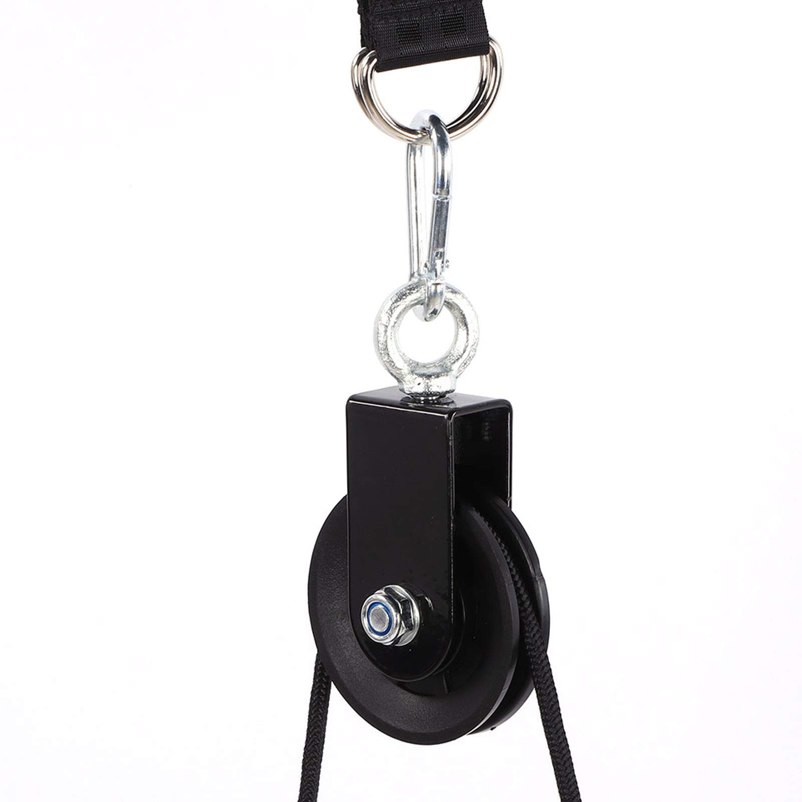 VGEBY Equipo de Fitness Juego de Polea de Nailon de Acero Cuerda de Tracción de Doble Extremo con Desmontable Pasador de Carga de 25 Mm 2 Longitudes de Cable para Gimnasio en Casa Entrenamiento de