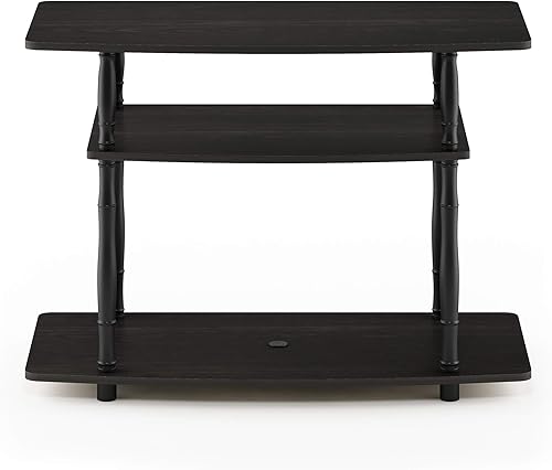 Miniatura 22 de Furinno Tools - Mesa de 3 niveles para TV., Madera, Roble francés gris/negro. Roble francés gris/negro.,Marron oscuro,Espresso / negro,Ámbar