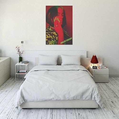 Miniatura 4 de Scorpio Posters Póster rojo de Billie Eilish, con licencia oficial, 24 x 36 pulgadas