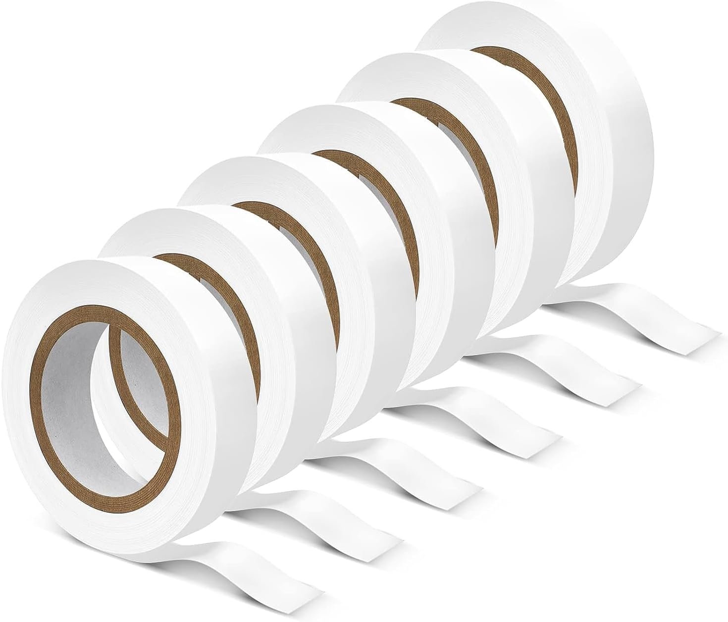 Electrical Tape, 6 Pcs White Insulation Tape, 15m Waterproof Tape for Home Vehicle Auto, Car Power Circuit Wiring