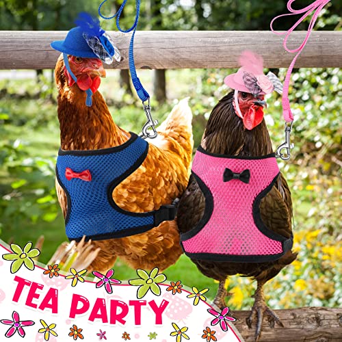 8 pieces chicken leash chicken harness and hat for hens funny chicken accessories adjustable duck harness and leash hat with elastic chin strap for hens duck goose parrot small pets 6 8 pieces chicken leash chicken harness and hat for hens funny chicken accessories adjustable duck harness and leash hat with elastic chin strap for hens duck goose parrot small pets - image 7