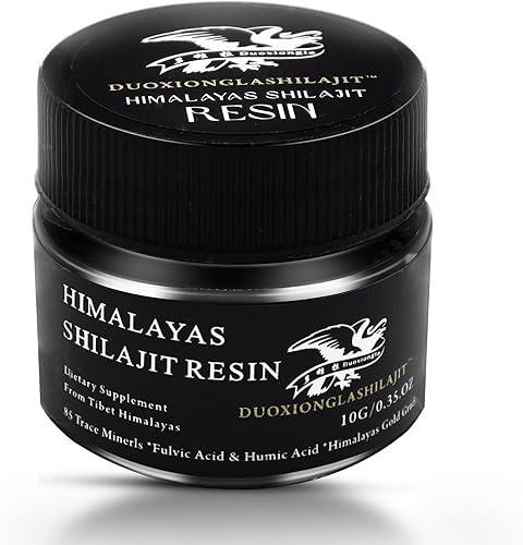Auténtica resina Shilajit del Himalaya pura del Tibet  Suplemento orgánico de grado dorado para energía y apoyo inmunológico, más de 85 minerales