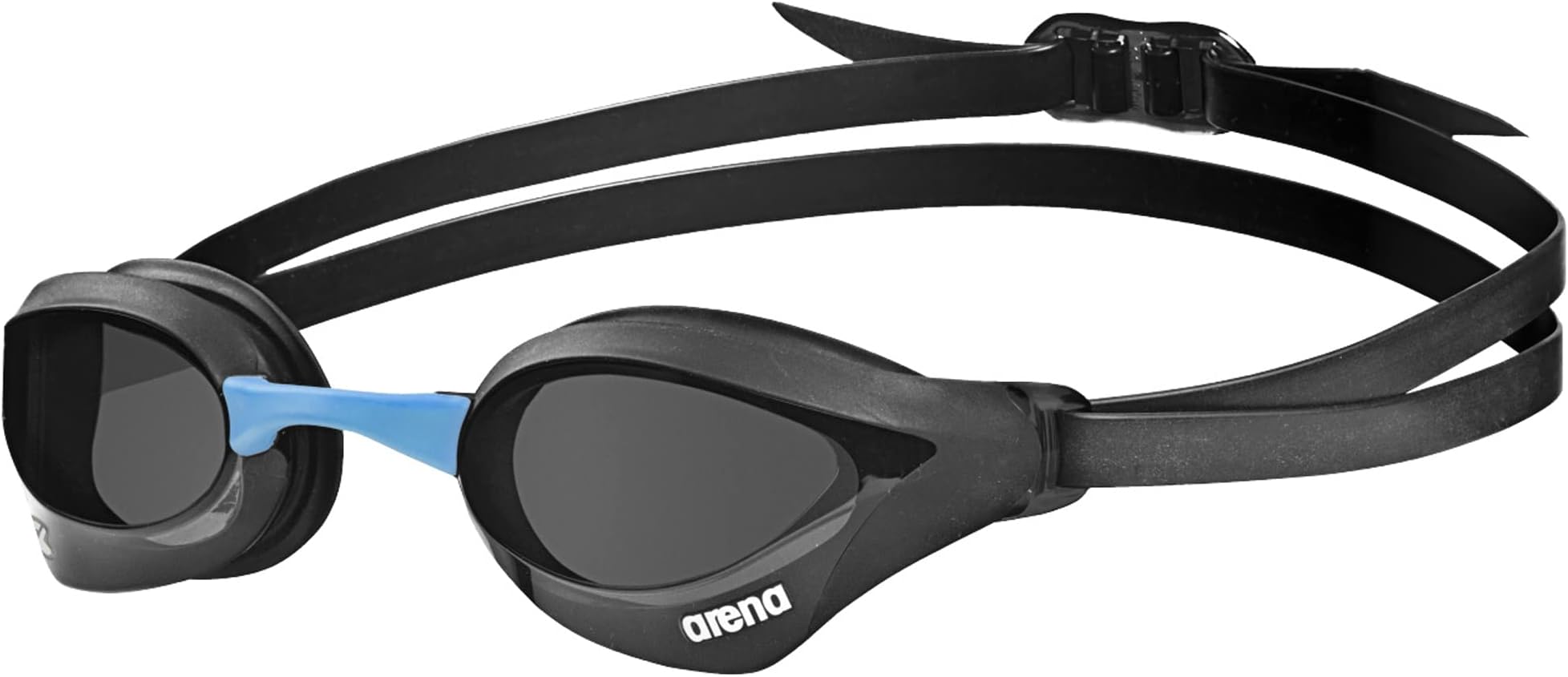 Cobra Core Swipe Unisex Adult Racing Swimming Goggles, Swimming Pool Goggles with Curved Lenses, Anti-Fog, UV Protection, 5 Interchangeable Nose Bridges