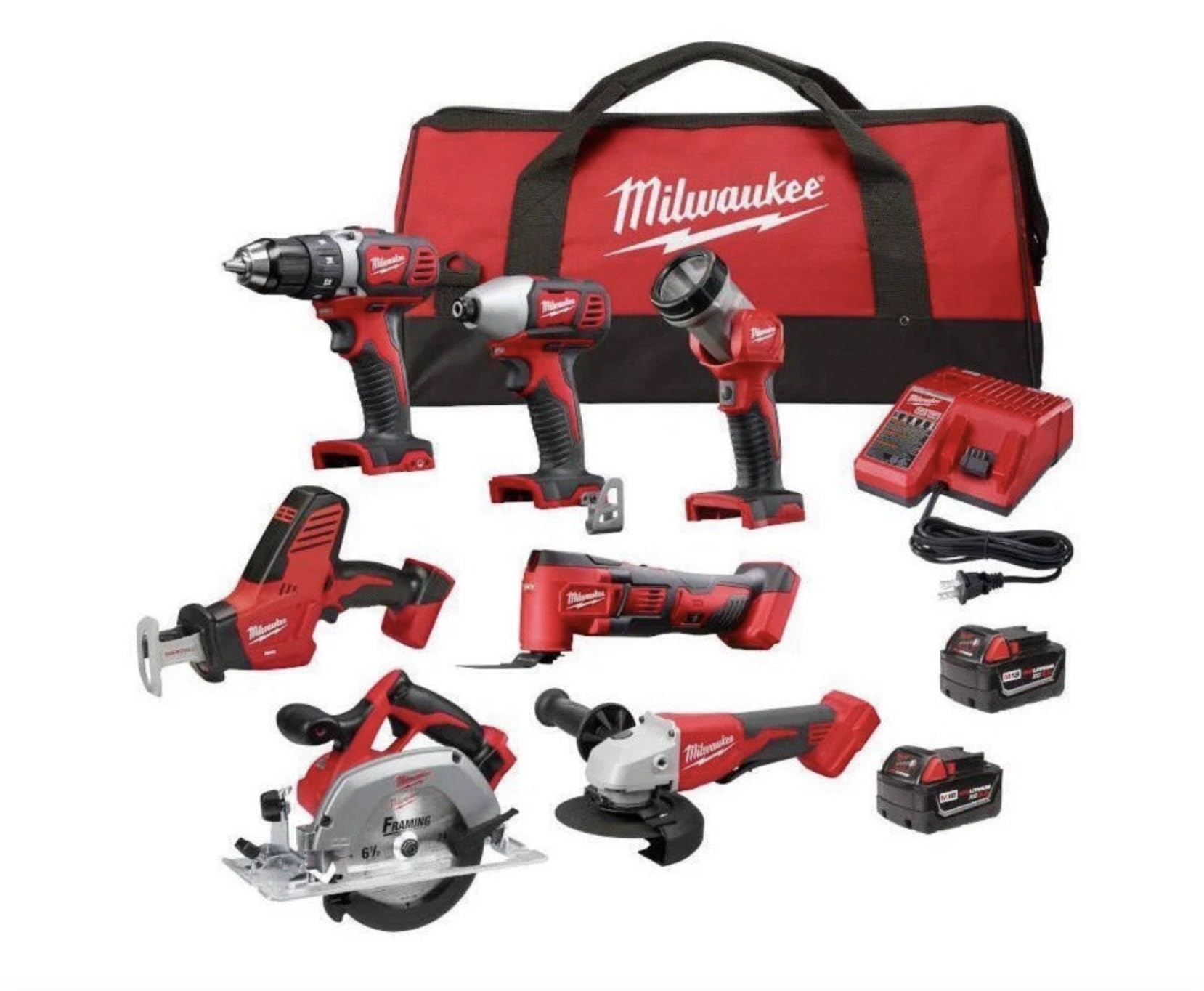 M18 Cordless Combo Kit (7-Tool) with Two 3.0 Ah Batteries, Charger and Tool Bag