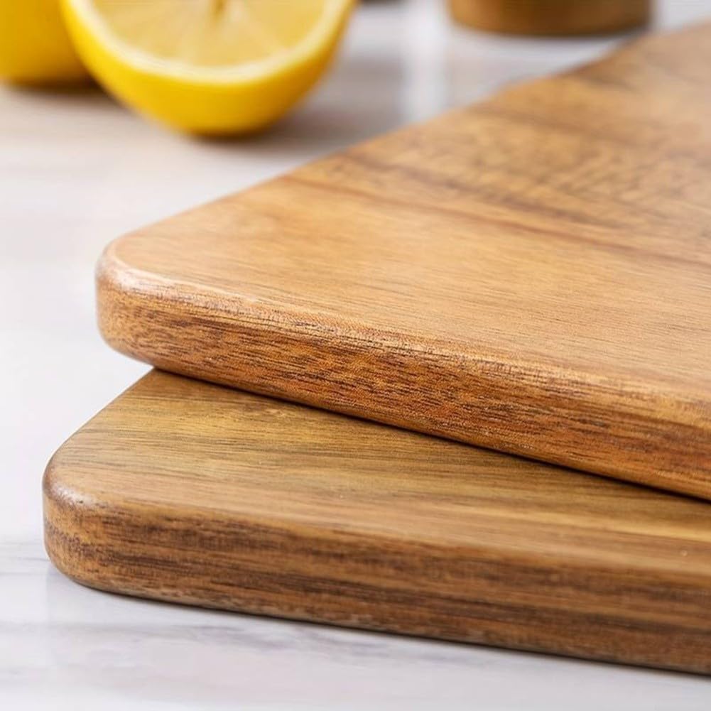 Tabla de Cortar para madera Acacia 22x32cm Doble Cara Tabla de