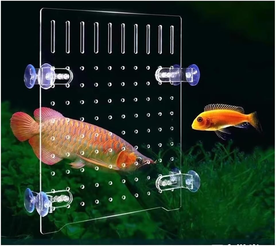 Aquarium Fish Tank Divider, Fish Tank Divider Plastic Aquarium Divider Cuttable Grid Plate Fish Tank Separator with Suction Cups for Terrarium
