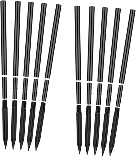 WHAMVOX Estacas de repuesto para luz solar de jardín, paquete de 10 tubos de extensión para iluminación de paisaje al aire libre