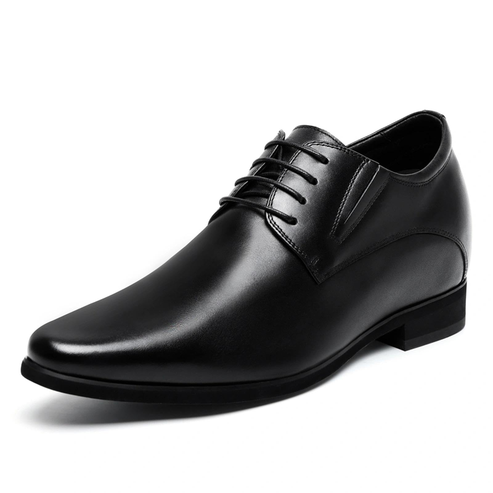 CHAMARIPA Elevator Shoes for Men Derby Oxford Dress Shoes Black