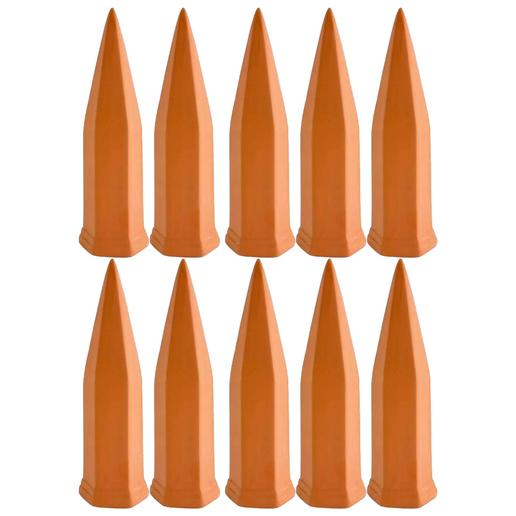 Selbstbewässernde Spikes, 10 Stück Pflanzenbewässerungsgeräte, Keramik-Tropfsystem-Spikes, kompatibel mit Allen Arten von Flaschen