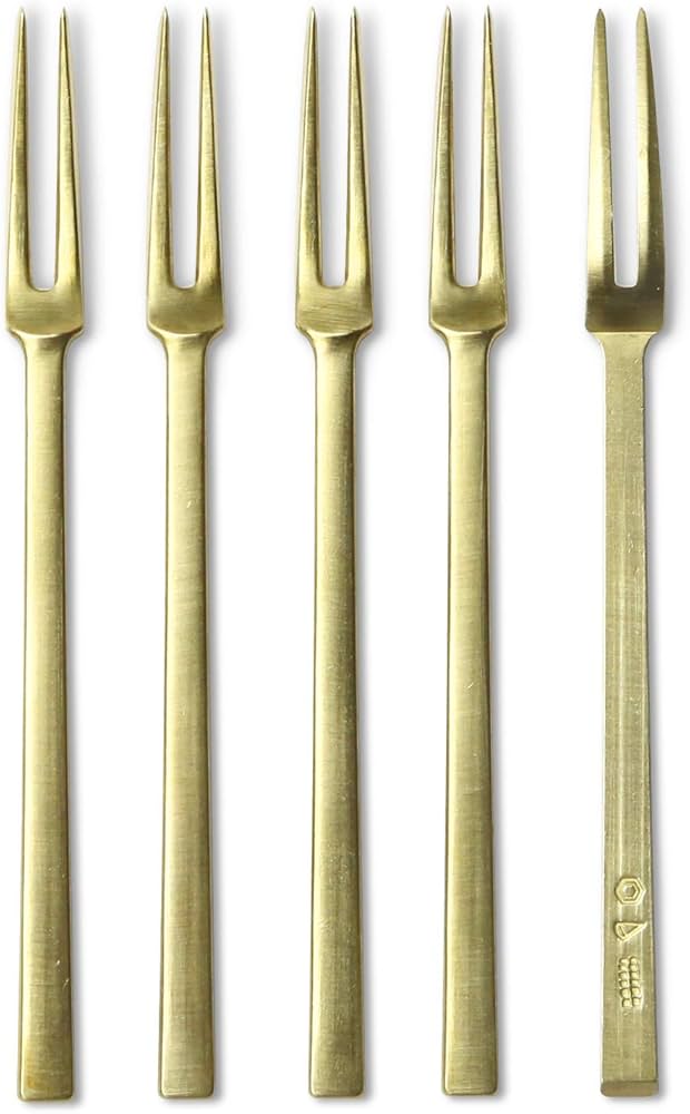 Amazon.co.jp: 【東屋・あづまや】 姫フォーク 5本セット (真鍮