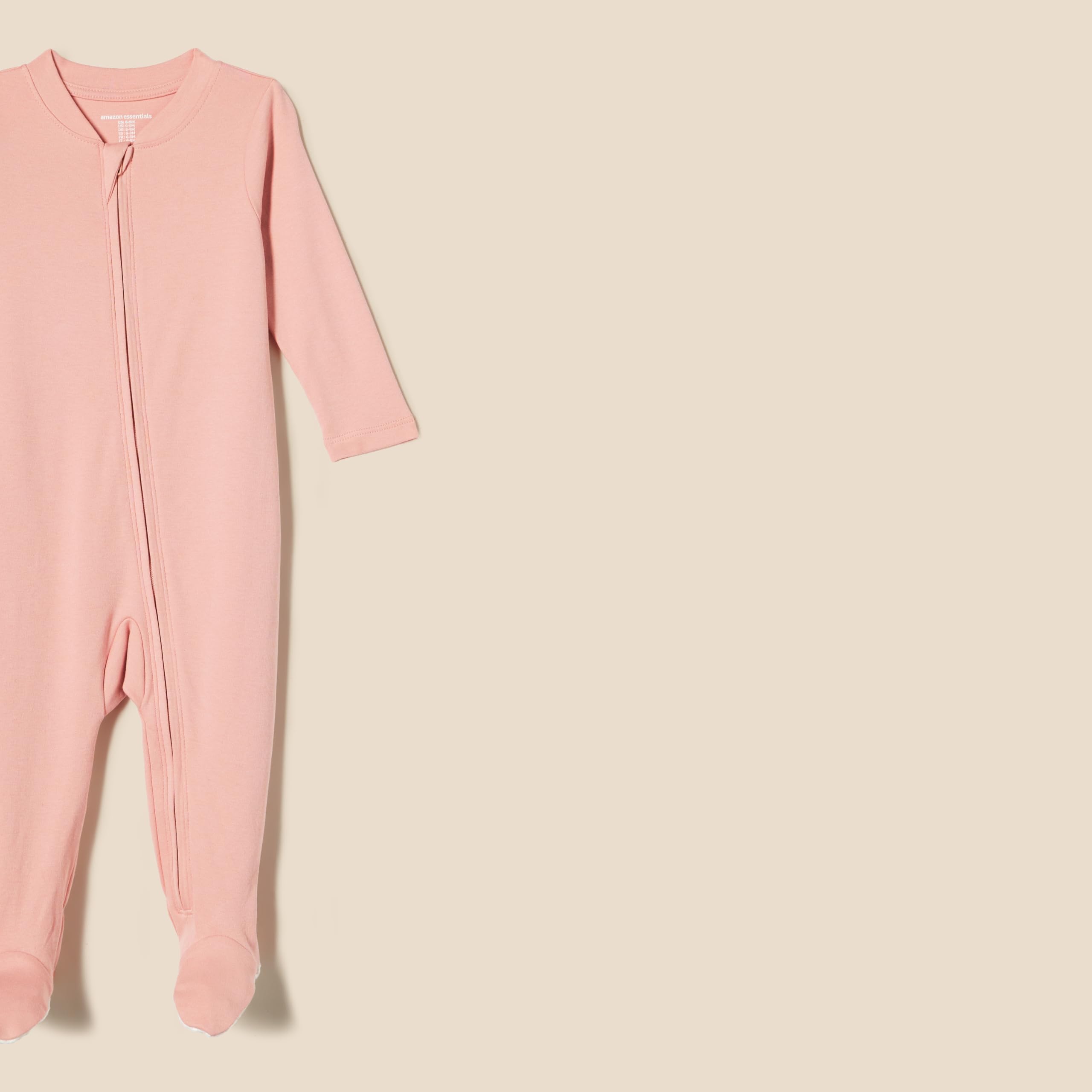 Amazon Essentials Unisex - Bimbi 0-24 Tutina con Piedini