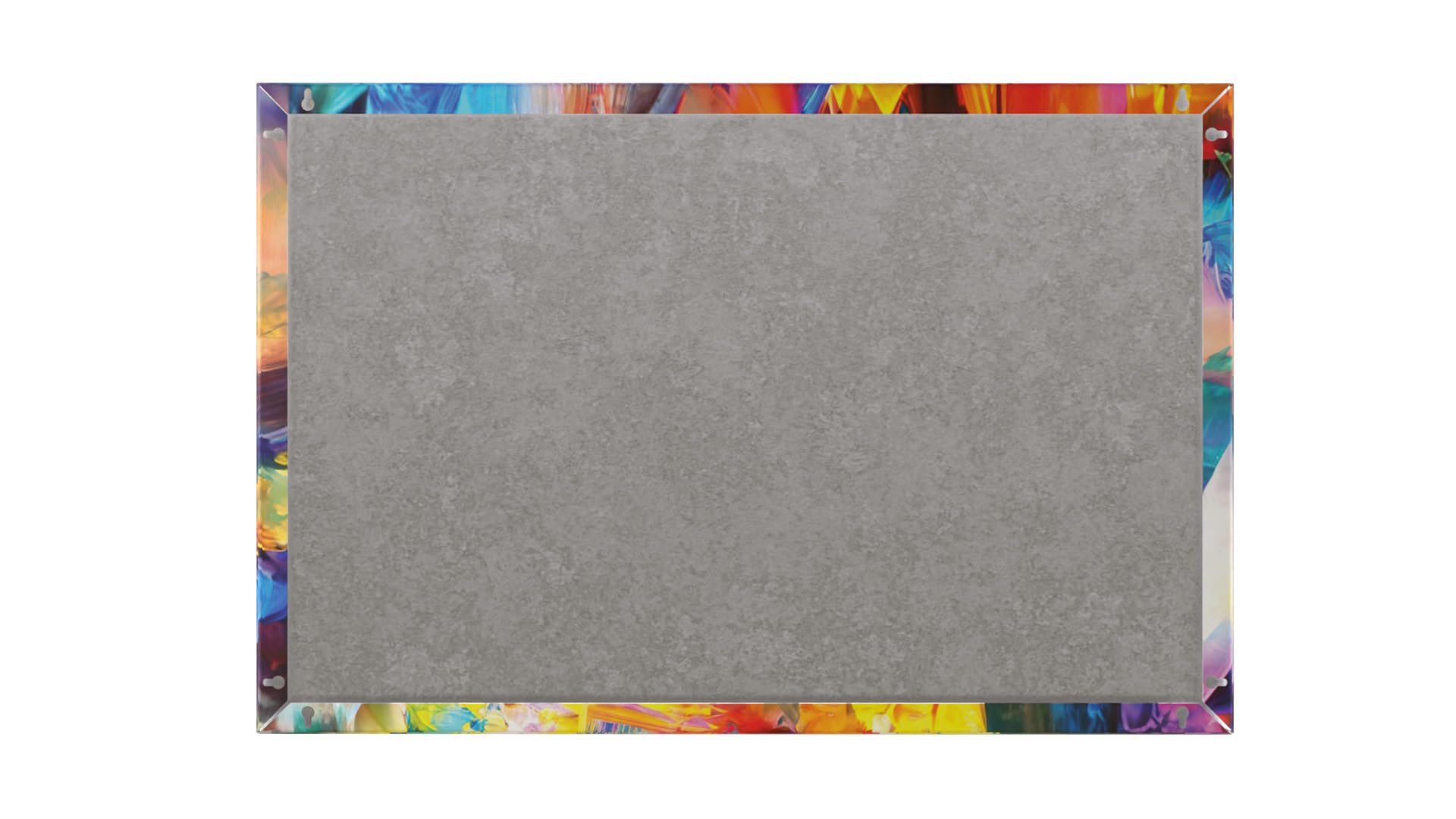 ALLboards Tableau magnétique, en toile, 90 x 60 cm, motif œil avec la couleur de l'arc-en-ciel, tableau mémo, tableau d'affichage magnétique, images sur toile