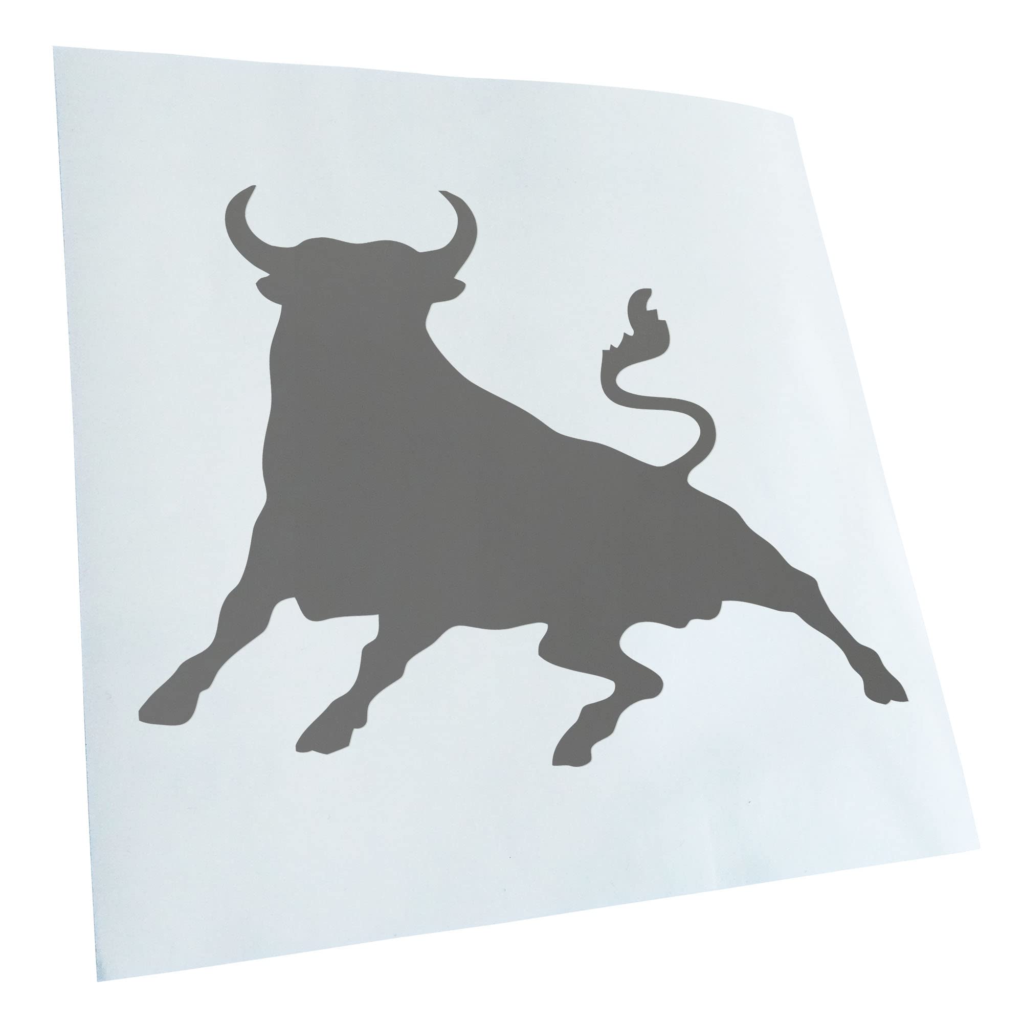 Kiwistar - Car Sticker - Grey - 40 x 31 cm Taurus Toro Bull - Rear Window Car Sticker Weatherproof for Car Truck Moped Truck - Sticker Exterior Self-Adhesive Tuning Accessories for Window Vehicle