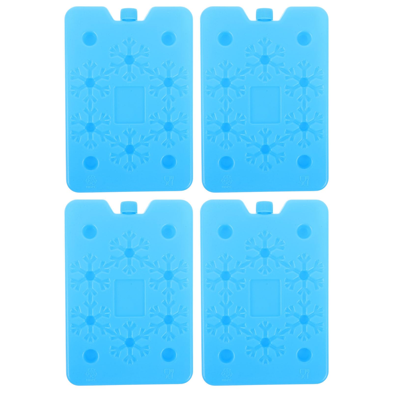 Lot de 4 Pains de Glace réutilisables - Blocs de Glace pré-remplis de 200 ML - Conservation des Aliments - Boîte à en Plastique pour Camping, Pique- et déjeuner