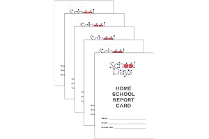 Homeschool Report Card | Elementary-Friendly, Ideal for Teachers | Grade Tracking Sheets Pack of 5