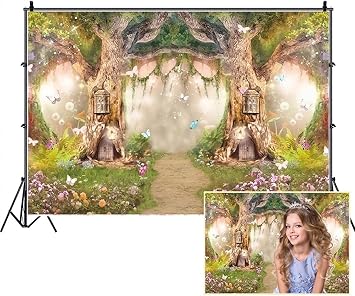 Leowefowa 10 x6.5 ft مسحور غابة عيد ميلاد خلفية حكاية خرافية غابة مسحور حديقة التصوير خلفية للأطفال عيد ميلاد طفل دش حزب Photoshoot الأطفال حديثي الولادة كعكة سحق استوديو الدعائم