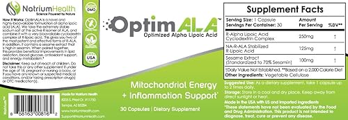 Miniatura 5 de OptimALA Cápsulas  Cápsulas optimizadas de ácido alfa lipoico  60 unidades
