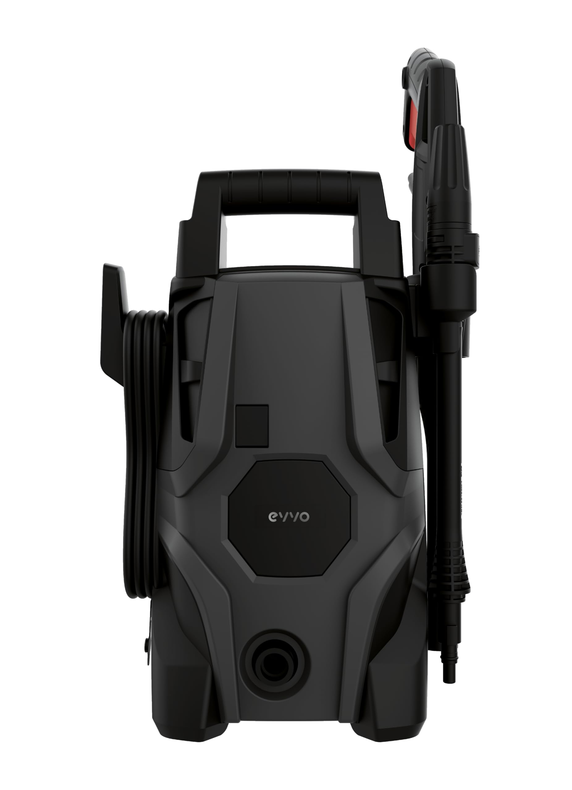EVVO Hidrolimpiadora HL1400, 1400W, 105 Bares, 426 l/h, Manguera 3 m, Pistola Regulable, Botella de jabón, asa de Transporte, diseño Ligero y Compacto para Limpieza de Coche y hogar