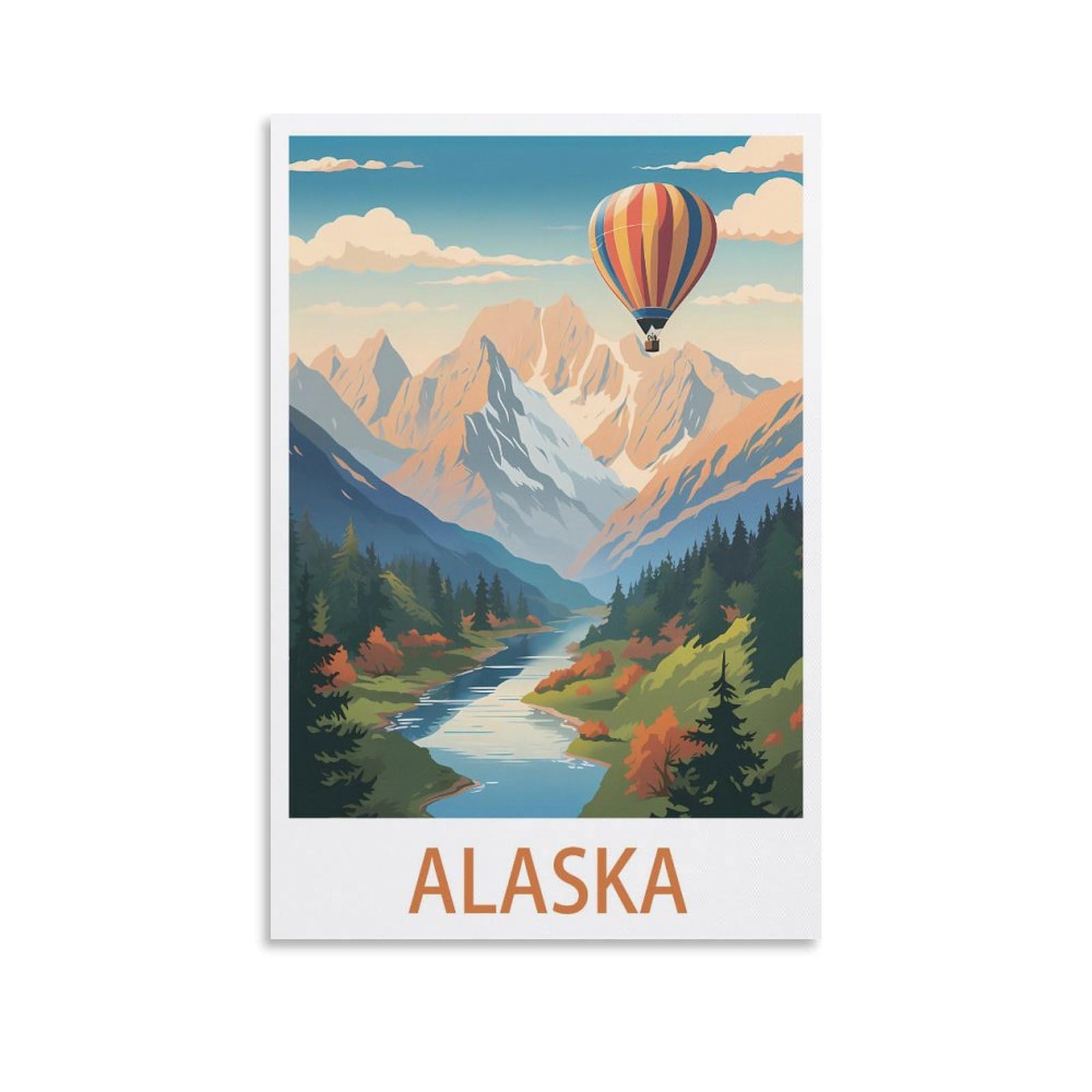 Metal Tin Sign,Alaskas,Metal Wall Decorative Tin Signs for Home Kitchen Bar Coffee Shop Club Orchard Decoration 30x40cm