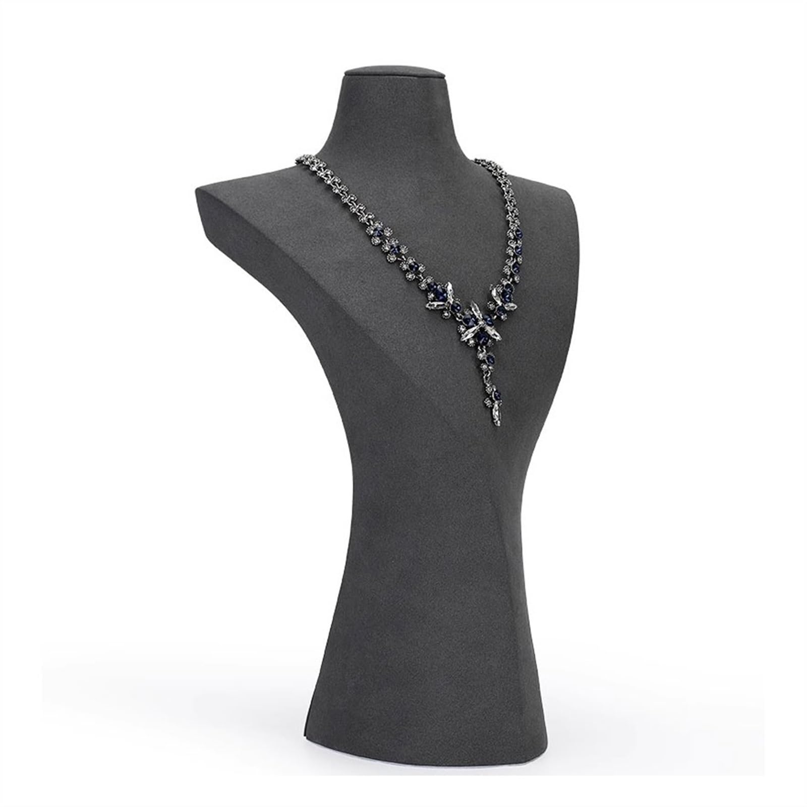 J9V4G6S3B5 Jewellery Storage Grey Necklace Chain Jewelry Bust Display Holder Stand Pendant 3D, for Selling(Large)