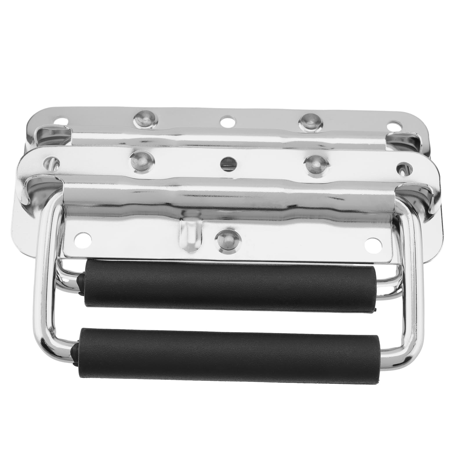 8 unidades de asas plegables, asa de transporte, asa de transporte con resorte, asa plegable, asa de metal, asas plegables para cajas, maletín de herramientas, maleta, 140 x 40 mm, hierro,