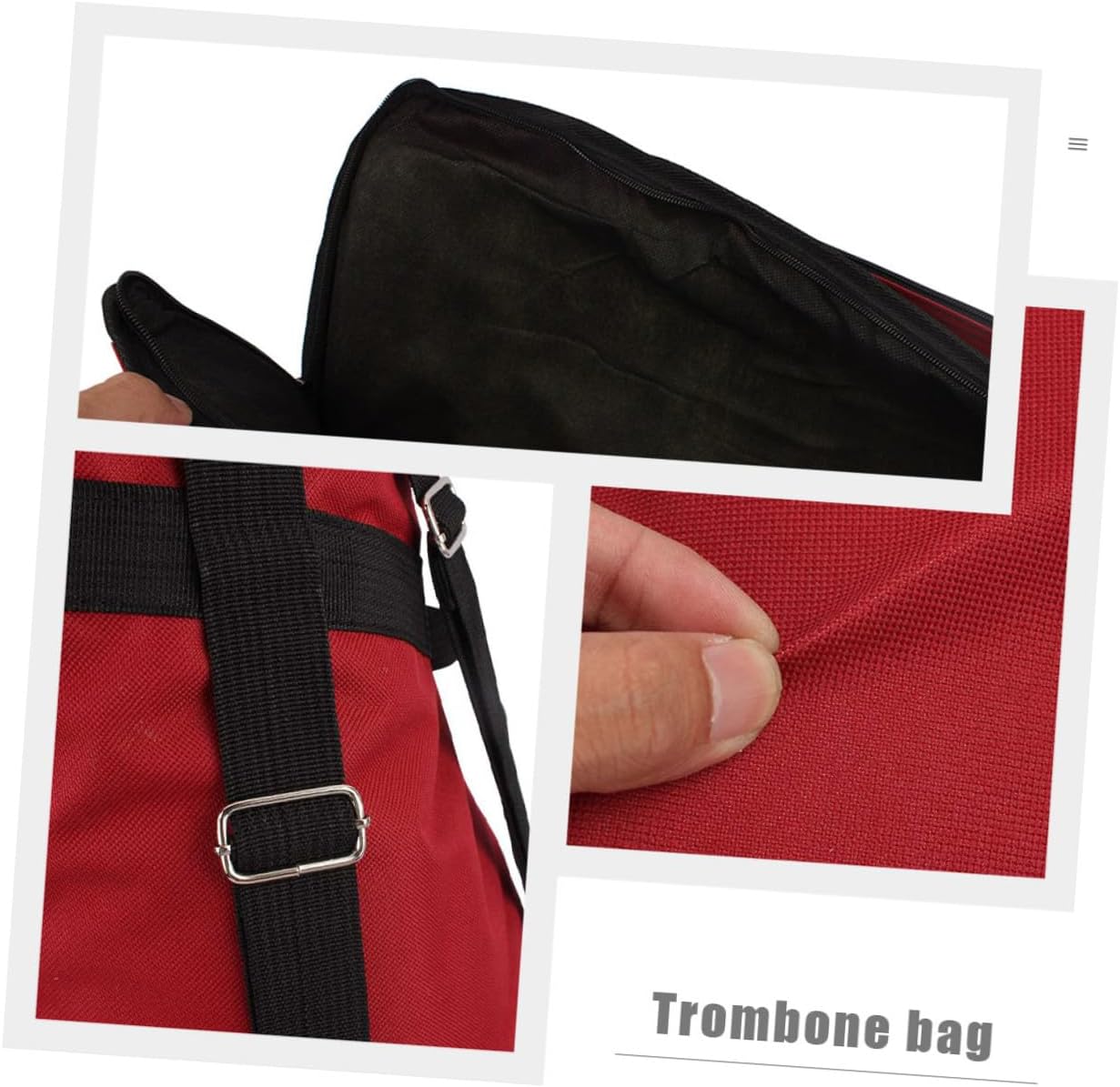 LIFKOME Oxford Cloth Trombone Bag Lightweight Double Shoulder Portable Handheld Case with Accessory Compartment for Musical Instrument Storage and Travel