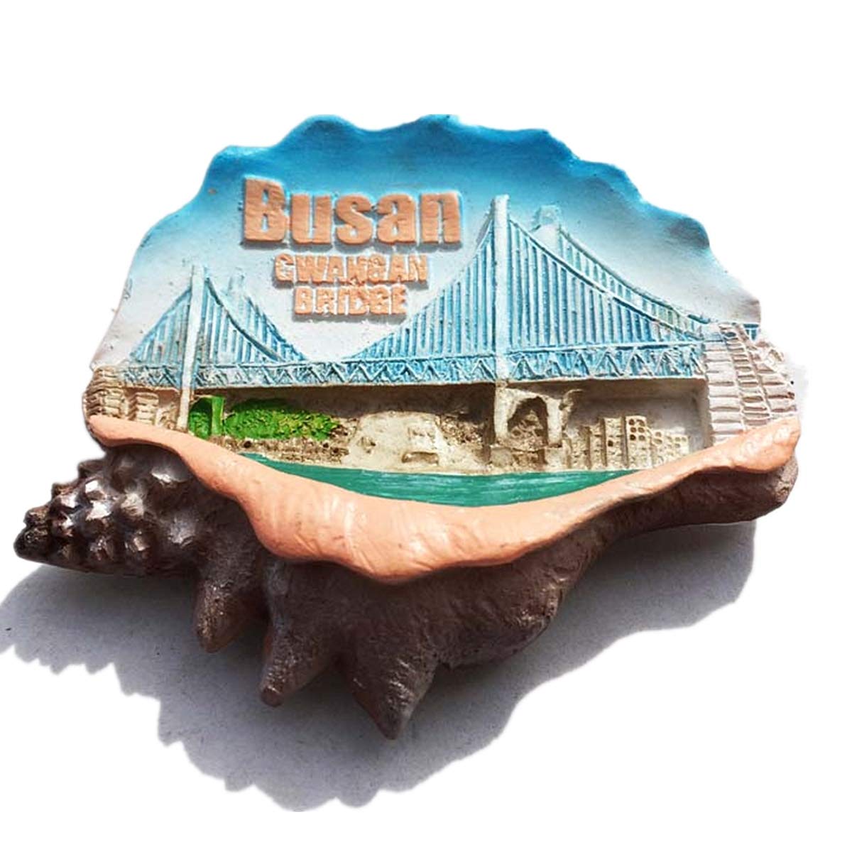 MUYU MagnetSouvenir 3D Busan South Korea fridge gift,Home & kitchen decoration ic sticker Busan Korea refrigerator