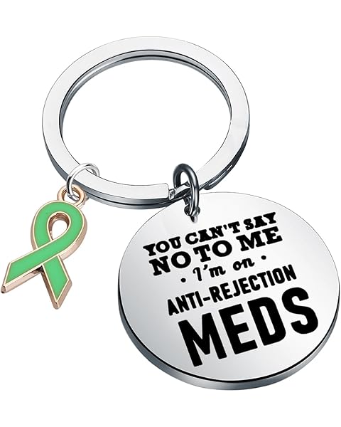 BLEOUK Organ Donor Keychain Green Ribbon Jewelry Awareness Recovery Gifts Donation Appreciation Gift Transplant Warrior Gifts