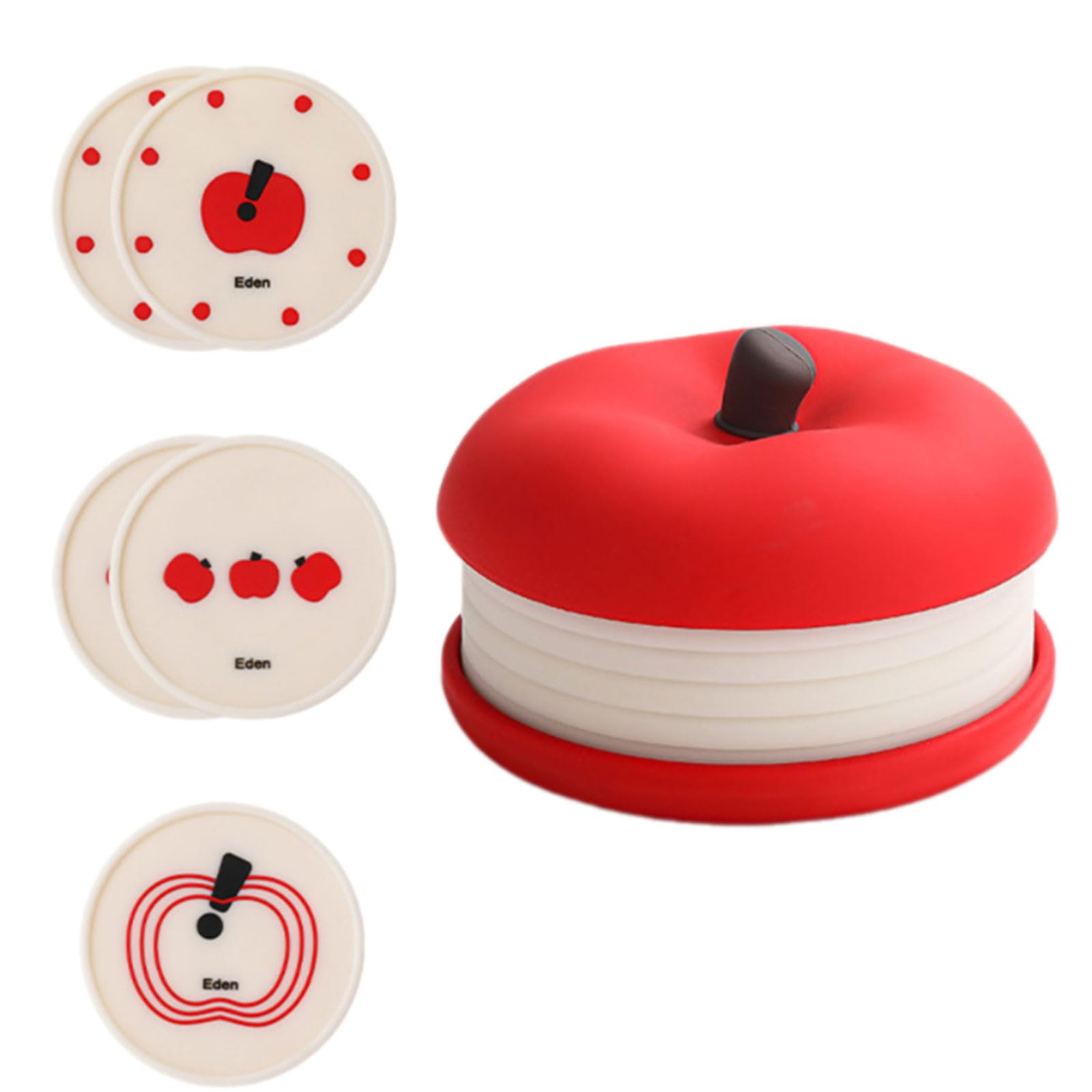 Kalttoy Bright Fruit Shape Coasters Heatproof Front for Hot Beverages Slip Resistant Kitchen Table Decors Accessory Round Nonslip Drink Coasters