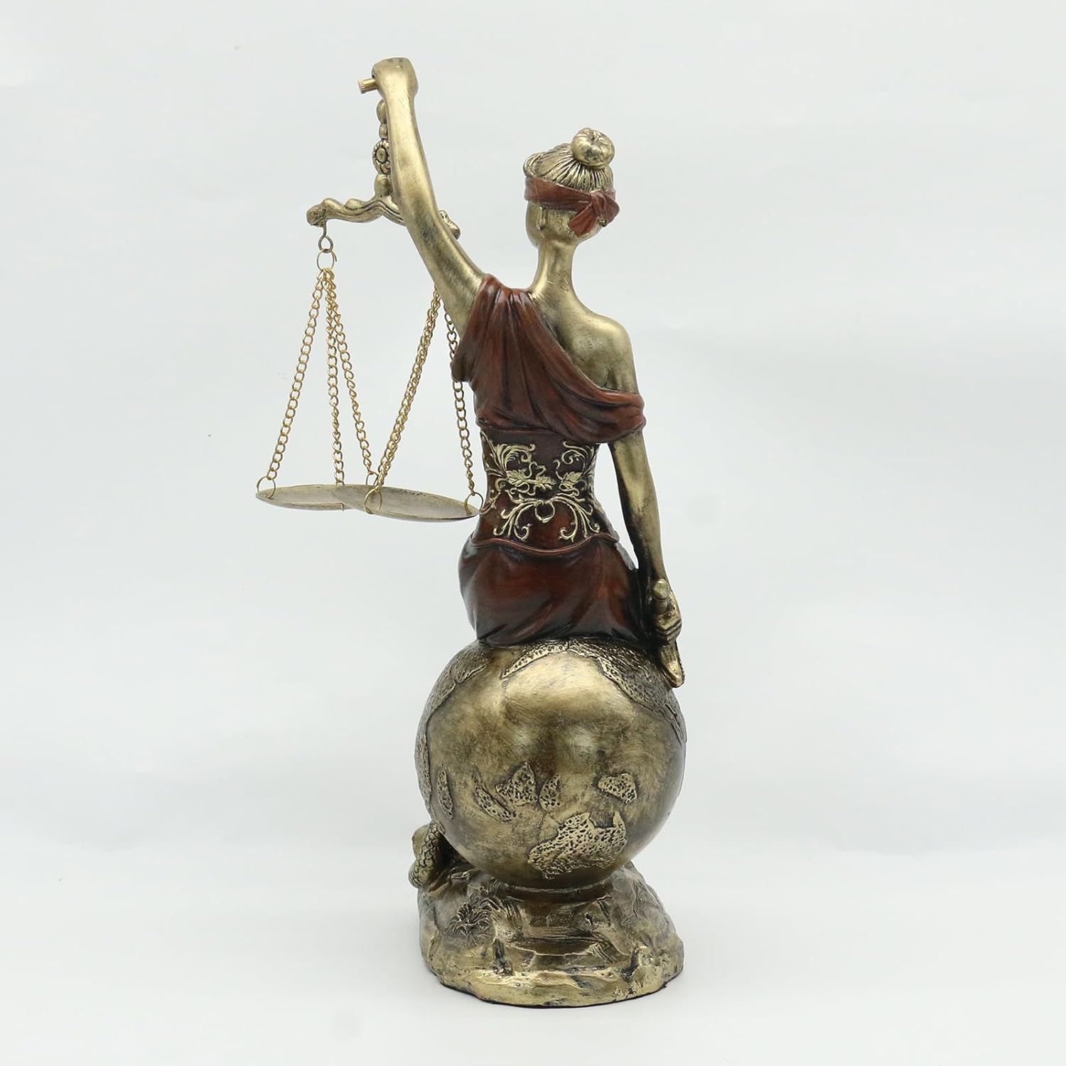 Lukitas Themis Statue - Roman Goddess of Justice Sculpture, Lawyer Office Decor for Law Firm or Judge's Chamber, Classic Symbol of Fairness Legal Justice, Resin 14''